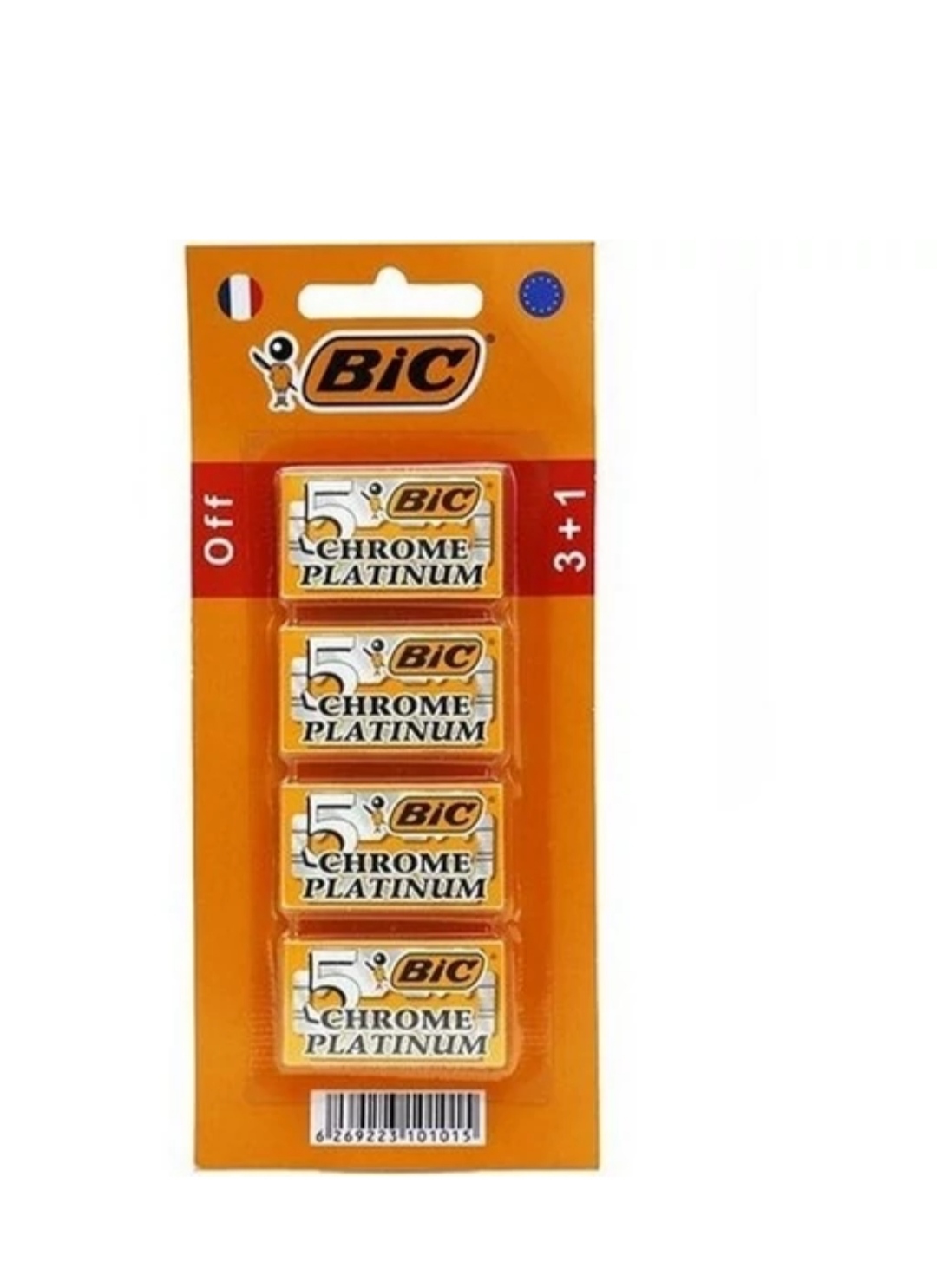 تیغ یدک سنتی بیک مدل platinum Chromium Double Edge چهار عددی